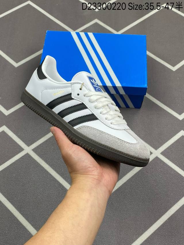 公司级 阿迪达斯 德训鞋 Adidas Originals Samba Og Shoes 经典运动鞋小白鞋 T头鞋 男女鞋 彰显休闲摩登风情的时尚经典鞋。它诞生