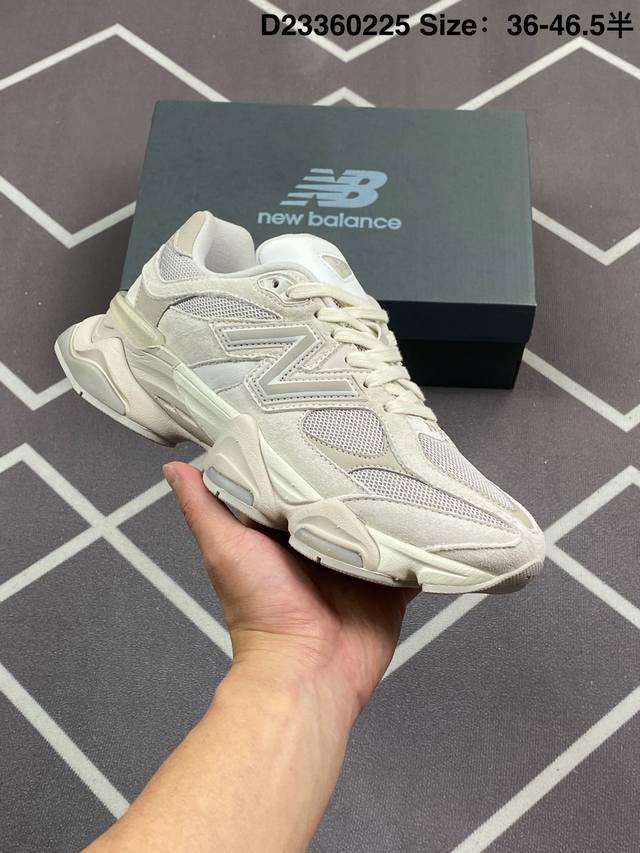 公司级New Balance 公司级版本 Nb9060 联名款 复古休闲运动慢跑鞋 鞋款灵感源自设计师本人对夏日的怀日回忆。鞋面大身由空间双格及磨砂鞋面拼接而生