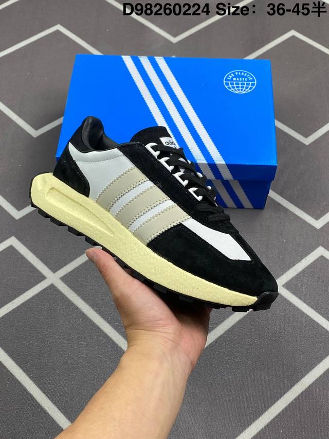 Adidas Retropy E5 W.R.P 织物 运动舒适 减震防滑耐磨轻便 阿迪达斯 低帮 运动休闲鞋 以70年代经典跑步鞋为灵感 新鲜演绎复古造型 搭载