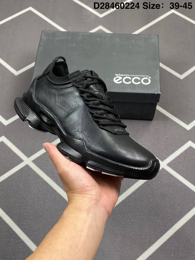 Ecco爱步 牛皮革 圆头系带 防滑耐磨 低帮 生活休闲鞋 货号：800334 61095 尺码：如图 D28460224