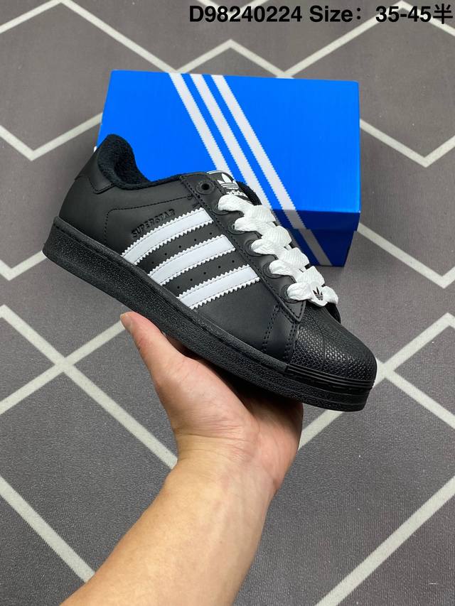 公司级阿迪达斯Adidas三叶草 Originals Superstar贝壳头系列低帮经典百搭休闲运动板鞋货号:Ji0126 尺码:35.5 36 36.5 3