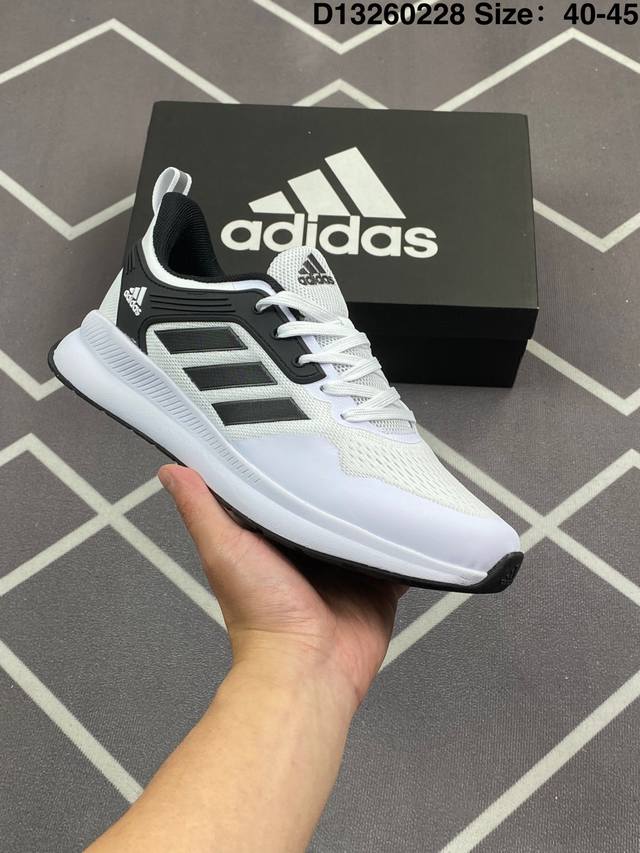 公司级Adidas Duramo Sl轻盈跑鞋 Cloudfoam是Adidas家的另一种减震科技 减震性能不错 能够给脚底提供舒适的缓震感受 货号:If958