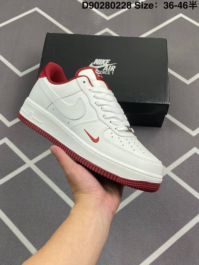 公司级 附赠送Logo清洁刷 Af1耐克 Nike Air Force 1 ‘07 Low 空军一号 厚底增高百搭休闲运动板鞋 原楦头原纸板 打造纯正空军版型，