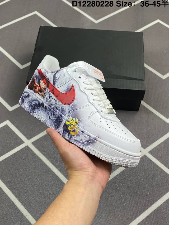 耐克Supreme X Nike Air Force 1 Low 空军一号低帮Af1联名Supreme红标板鞋，原楦头原纸板，打造纯正空军版型。专注外贸渠道，全