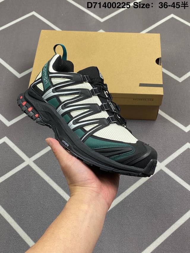 公司级Salomon Xa Pro 3D Suede 萨洛蒙户外越野跑鞋 鞋面采用Sensifit贴合技术 全方位贴合包裹脚型 鞋跟部鞋底牵引设计 提供强大的抓