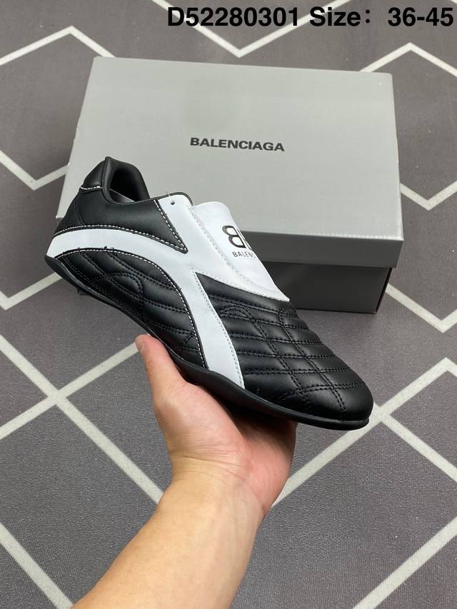 真标Balenciaga巴黎世家 Zen 哑光高性能聚氨酯 防滑耐磨低帮 生活休闲鞋 货号:617539 W2Cg1 1090 尺码:36-45 D522803