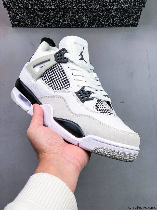 二层真标！Air Jordan 4 Aj4代中帮复古休闲运动文化篮球鞋。秉承轻量化的速度型篮球鞋设计思想完成设计，降低重量的同时提升舒适度，中底延续前作使用了分