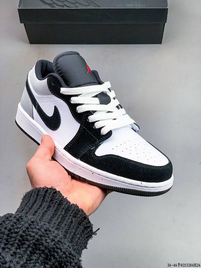 公司级头层！耐克Nike Air Jordan 1 Low Aj1乔1 低帮潮流缓运动休闲板鞋。Aj1 低帮拼接 完美版型真头层牛皮# 内置缓震气垫 原鞋开模