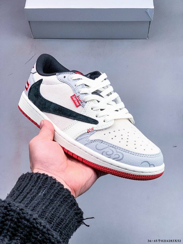 公司级头层！耐克Nike Air Jordan 1 Low Aj1乔1 倒勾低帮潮流缓运动休闲板鞋。Aj1 低帮拼接 完美版型真头层牛皮# 内置缓震气垫 原鞋开