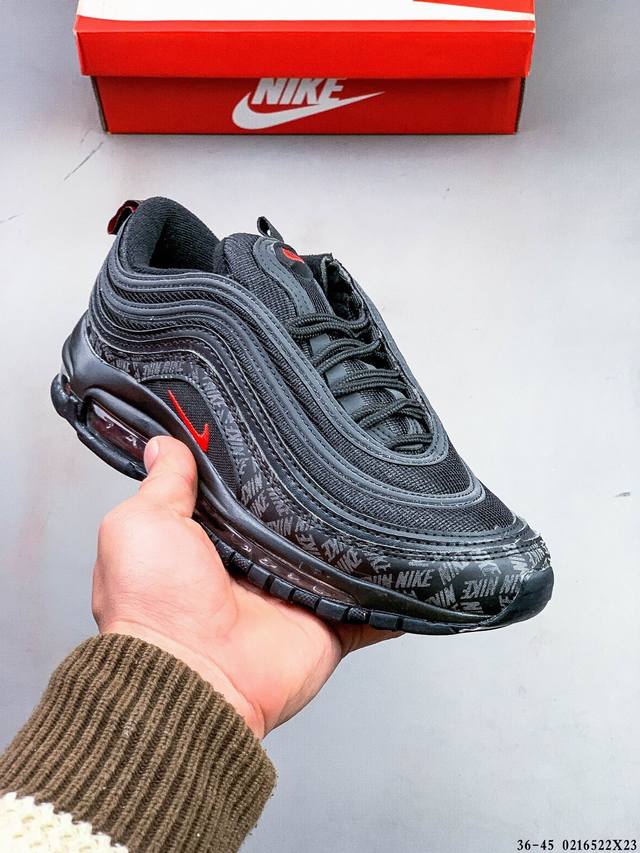 耐克Nike Air Max 97 子弹系列全掌气垫经典运动休闲跑步鞋 0216522X23