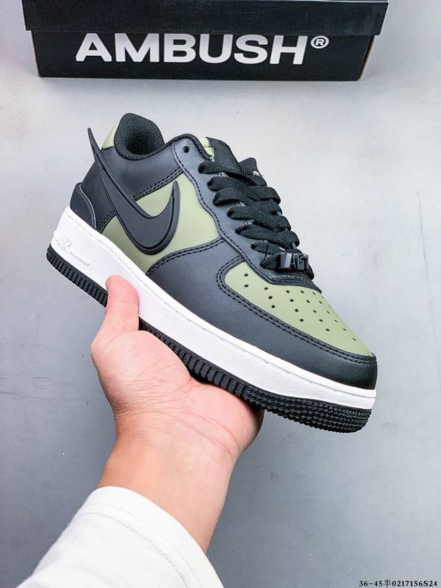 集图 Ambush X Nike Air Force 1 Low联名空军一号低帮 大厂批次 原鞋开发 原楦原纸板 采用原厂皮料 还原细节 正确拉帮工艺 0217