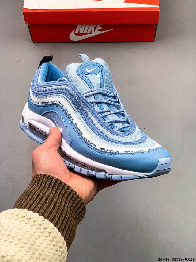 耐克Nike Air Max 97 子弹系列全掌气垫经典运动休闲跑步鞋 0218289X20