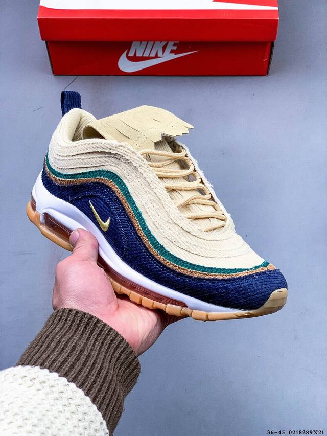 耐克Nike Air Max 97 子弹系列全掌气垫经典运动休闲跑步鞋 0218289X21