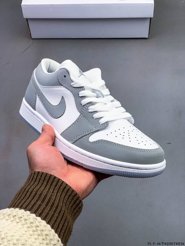 公司级头层！耐克Nike Air Jordan 1 Low Aj1乔1 倒勾低帮潮流缓运动休闲板鞋。Aj1 低帮拼接 完美版型真头层牛皮# 内置缓震气垫 原鞋开