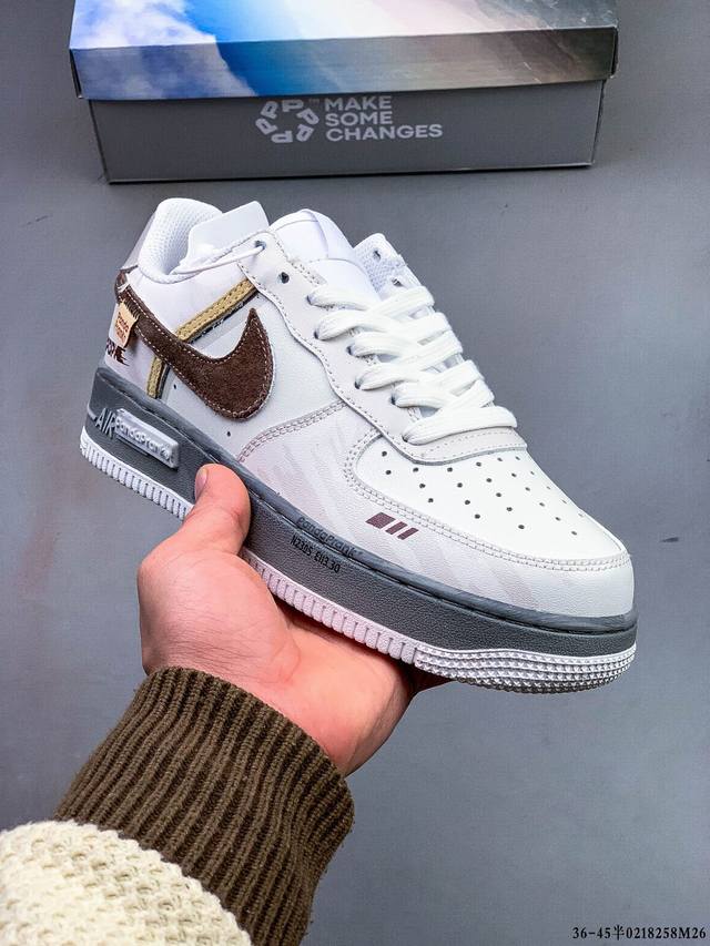 真标半码！耐克Nike Air Force 1 Low 空军一号低帮经典百搭休闲板鞋 0218258M26