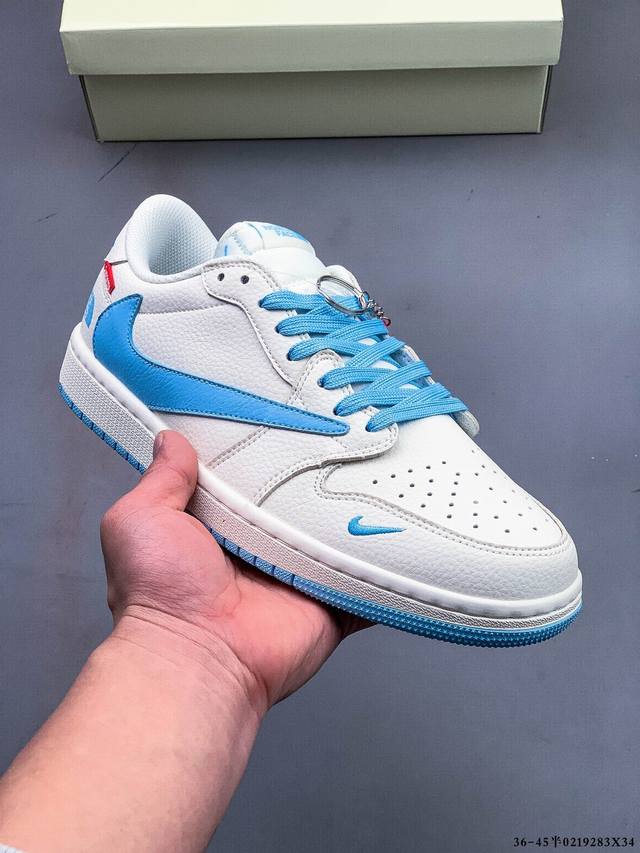 公司级头层！耐克Nike Air Jordan 1 Low Aj1乔1 倒勾低帮潮流缓运动休闲板鞋。Aj1 低帮拼接 完美版型真头层牛皮# 内置缓震气垫 原鞋开