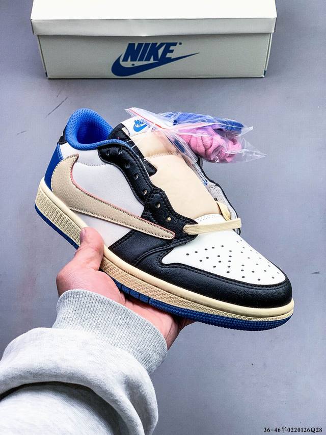 公司级头层！耐克Nike Air Jordan 1 Low Aj1乔1 倒勾低帮潮流缓运动休闲板鞋。Aj1 低帮拼接 完美版型真头层牛皮# 内置缓震气垫 原鞋开