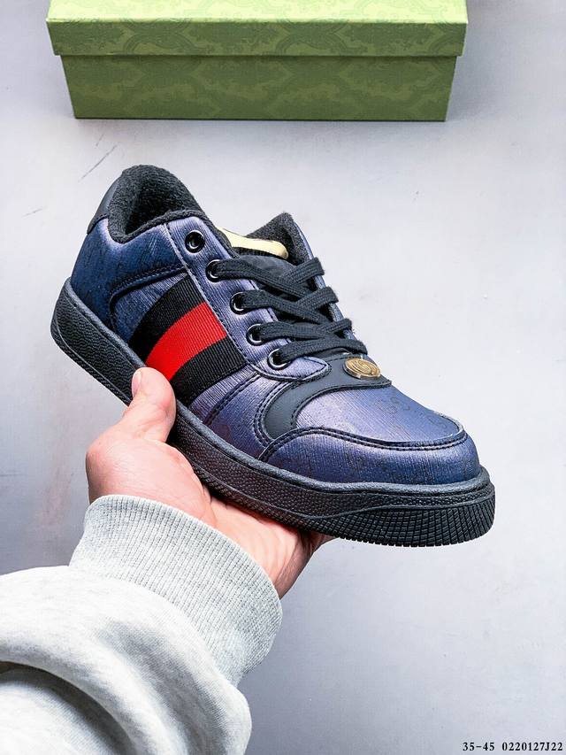 Gucci Distressed Screener Sneaker 古驰小脏鞋系列 经典原型复古百搭做旧小脏板鞋 0220127J22