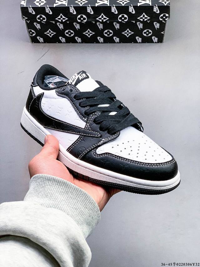 公司级头层！耐克Nike Air Jordan 1 Low Aj1乔1 倒勾低帮潮流缓运动休闲板鞋。Aj1 低帮拼接 完美版型真头层牛皮# 内置缓震气垫 原鞋开