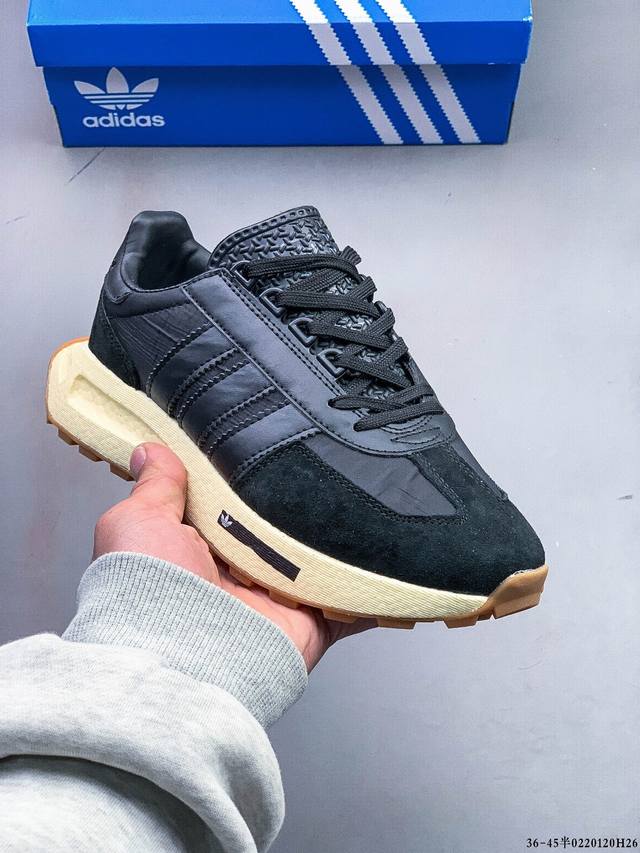 阿迪达斯Adidas Retropy E5阿迪新款运动休闲爆米花 三叶草 厚底 跑鞋 新款低帮经典运动鞋以70年代经典跑步鞋为灵感 新鲜演绎复古造型 搭载Adi