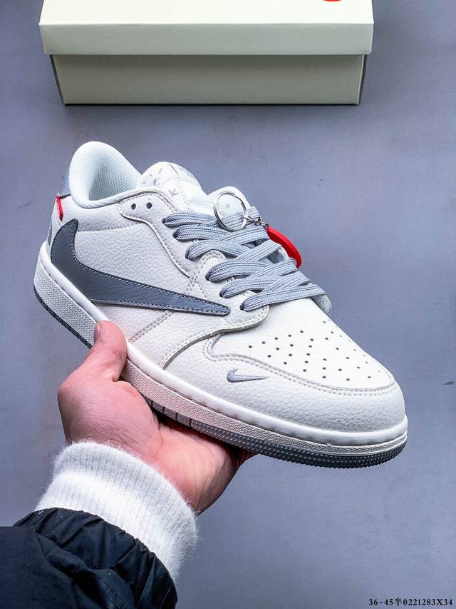 公司级头层！耐克Nike Air Jordan 1 Low Aj1乔1 倒勾低帮潮流缓运动休闲板鞋。Aj1 低帮拼接 完美版型真头层牛皮# 内置缓震气垫 原鞋开