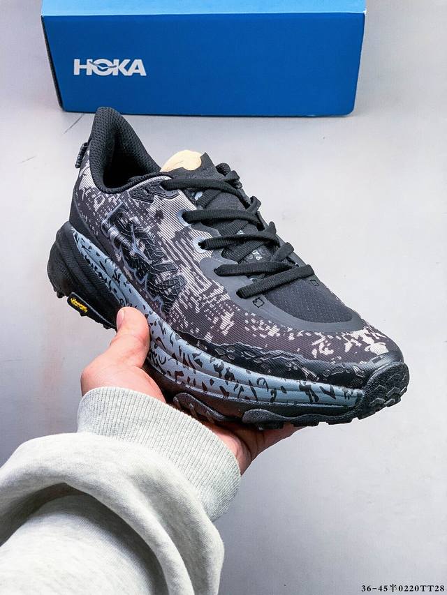 Hoka One One Speedgoat 6 户外越野跑步鞋 飞速羚羊 6 系列 新一代工程网纱鞋面 在确保鞋面稳定性的同时减少了固定胶条的使用 鞋面更轻盈