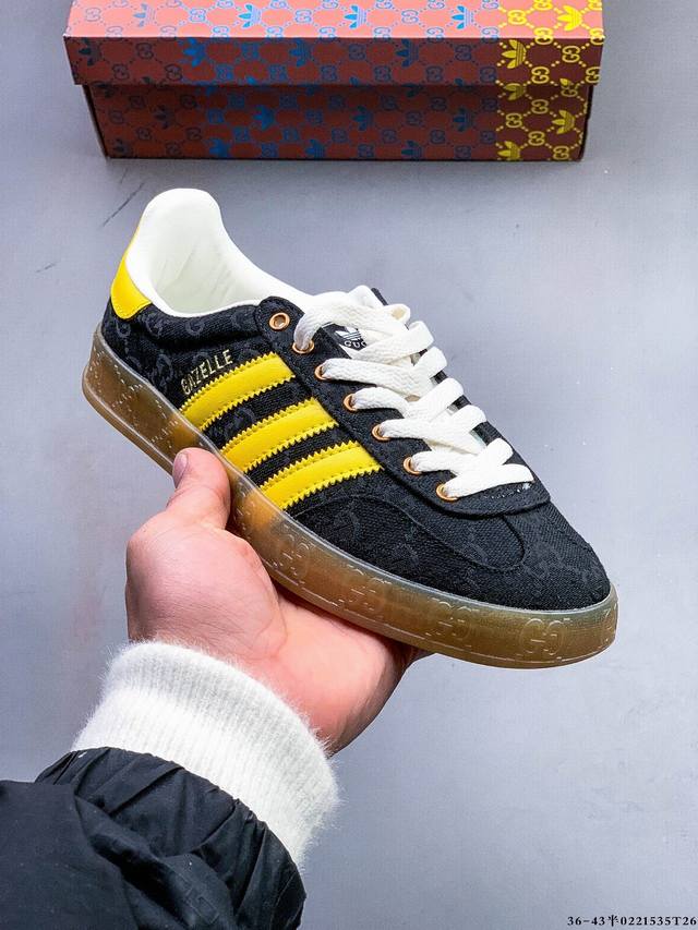 最新跨界联名Gucci X Adidas Originals Gazelle Esquisite Gucci 意大利奢侈品牌-古驰 古奇X 德国运动品牌阿迪达斯 - 点击图像关闭