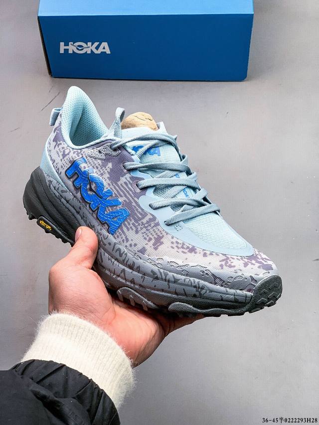 Hoka One One Speedgoat 6 户外越野跑步鞋 飞速羚羊 6 系列 新一代工程网纱鞋面 在确保鞋面稳定性的同时减少了固定胶条的使用 鞋面更轻盈 - 点击图像关闭