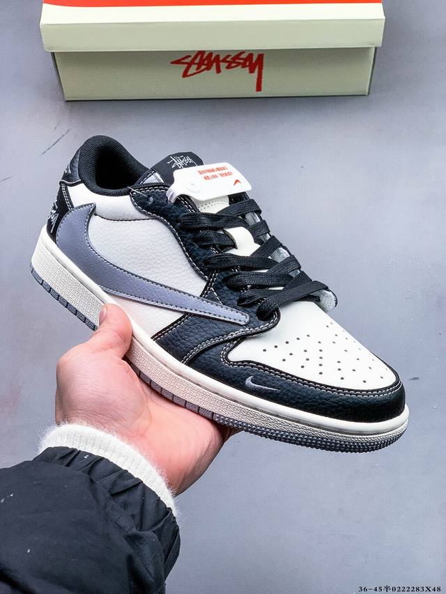 公司级头层！耐克Nike Air Jordan 1 Low Aj1乔1 倒勾低帮潮流缓运动休闲板鞋。Aj1 低帮拼接 完美版型真头层牛皮# 内置缓震气垫 原鞋开