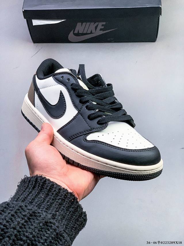 真标半码！耐克Nike Air Jordan Low 1 乔1低帮经典休闲板鞋 0223289X18 - 点击图像关闭