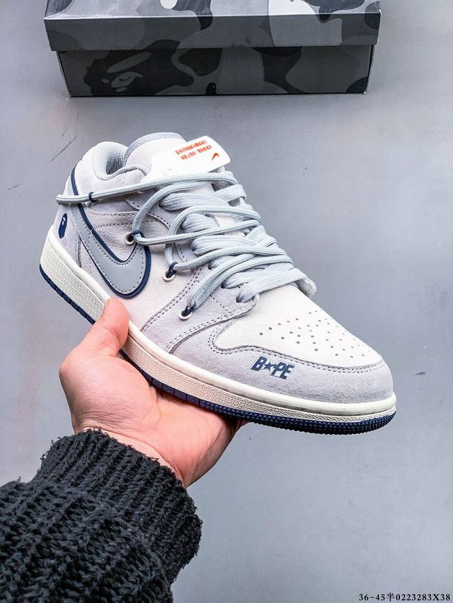 公司级头层！耐克Nike Air Jordan 1 Low Aj1乔1 低帮潮流缓运动休闲板鞋。Aj1 低帮拼接 完美版型真头层牛皮# 内置缓震气垫 原鞋开模