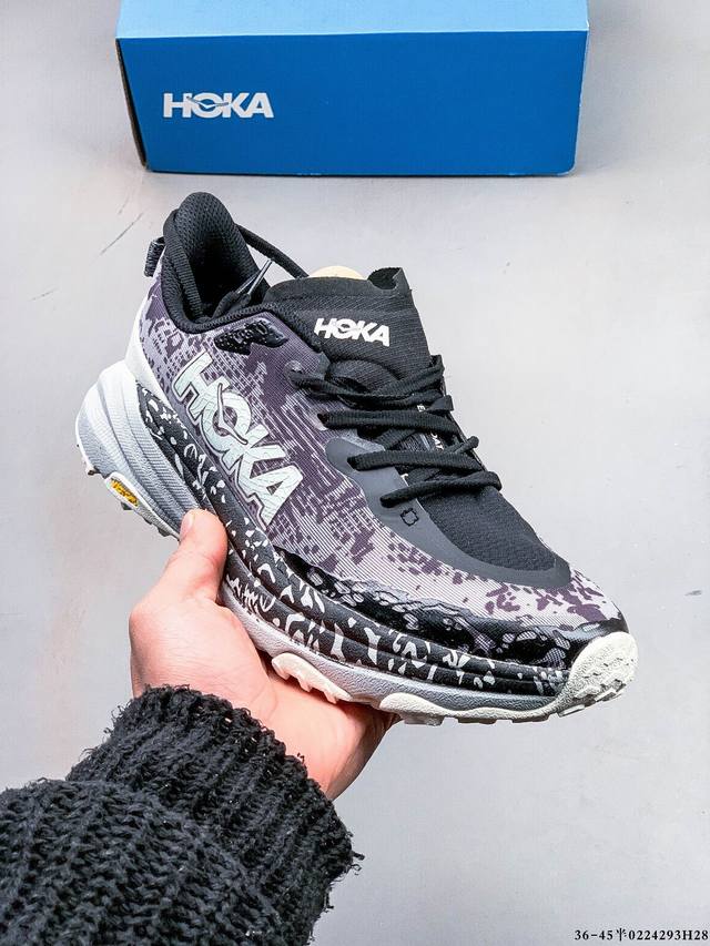 Hoka One One Speedgoat 6 户外越野跑步鞋 飞速羚羊 6 系列 新一代工程网纱鞋面 在确保鞋面稳定性的同时减少了固定胶条的使用 鞋面更轻盈