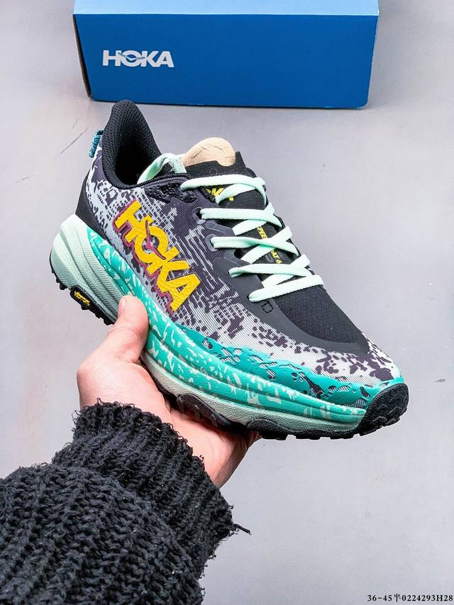 Hoka One One Speedgoat 6 户外越野跑步鞋 飞速羚羊 6 系列 新一代工程网纱鞋面 在确保鞋面稳定性的同时减少了固定胶条的使用 鞋面更轻盈