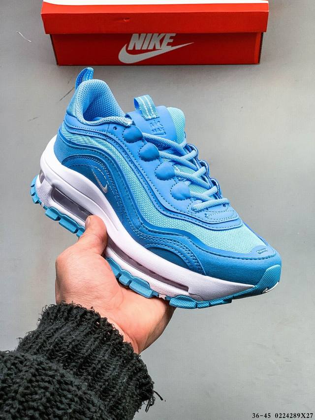 耐克Nike Air Max 97 Futura 全新运动休闲跑步鞋！Futura系列是Nike通过解构重塑，将鞋款重新演绎的一个系列，这次就以Air Max