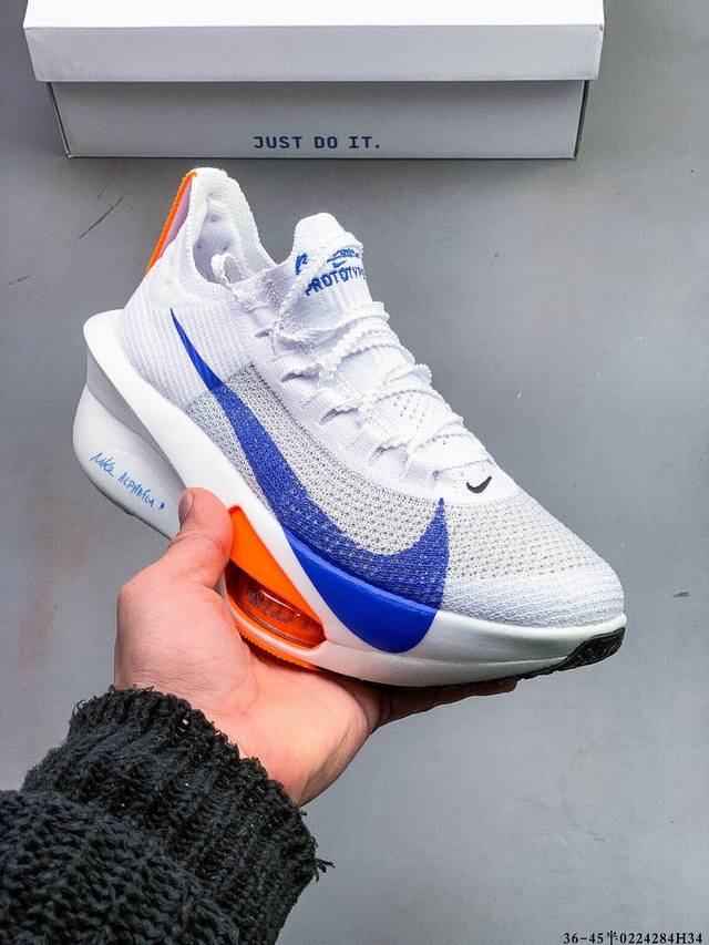 公司级！Nike Air Zoom Alphafly Next% 3 阿尔法 马拉松 3.0减震马拉松跑步鞋 首次通过一体式鞋底 替代了后跟和前足分离的设计 让