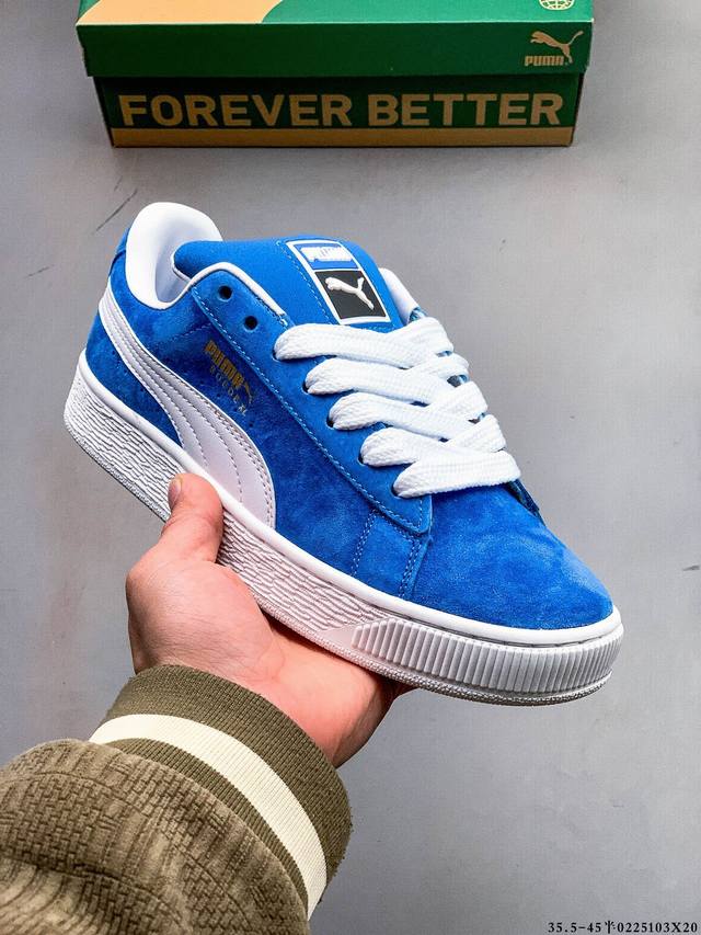 集图 彪马Puma Suede Xl 全新休闲板鞋！鞋身通体采用细腻的麂皮材质，厚实柔软，质感出众；鞋侧保留Puma标志性跑道图案，侧面与后跟点缀金属色Puma - 点击图像关闭