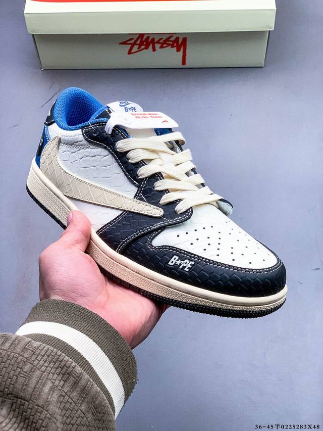 公司级头层！耐克Nike Air Jordan 1 Low Aj1乔1 低帮潮流缓运动休闲板鞋。Aj1 低帮拼接 完美版型真头层牛皮# 内置缓震气垫 原鞋开模