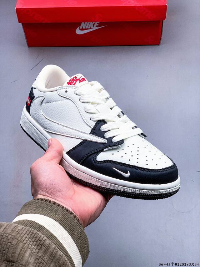 公司级头层！耐克Nike Air Jordan 1 Low Aj1乔1 低帮潮流缓运动休闲板鞋。Aj1 低帮拼接 完美版型真头层牛皮# 内置缓震气垫 原鞋开模