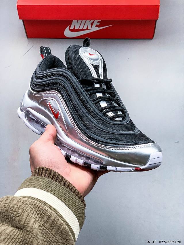 耐克Nike Air Max 97 子弹系列全掌气垫经典运动休闲跑步鞋 0226289X20