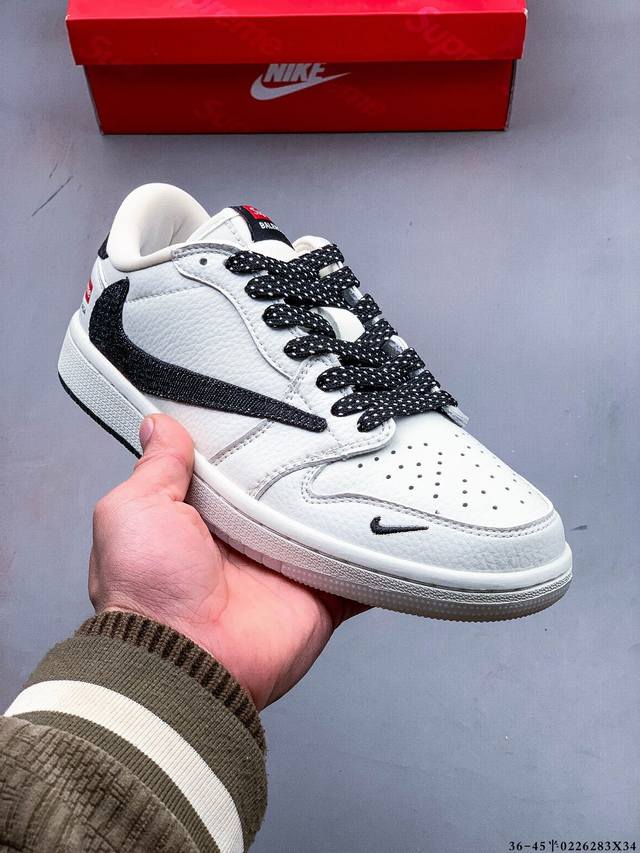 公司级头层！耐克Nike Air Jordan 1 Low Aj1乔1 低帮潮流缓运动休闲板鞋。Aj1 低帮拼接 完美版型真头层牛皮# 内置缓震气垫 原鞋开模