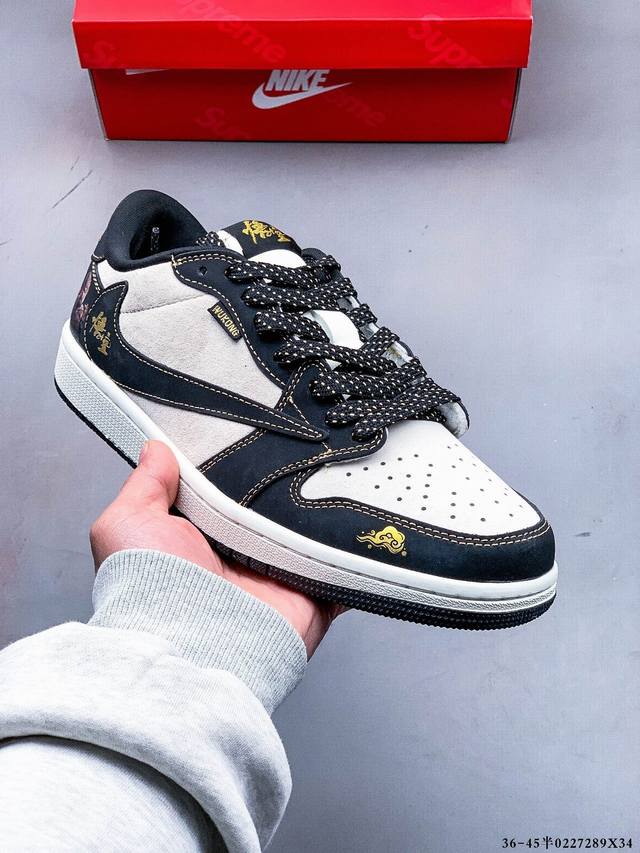 公司级头层！耐克Nike Air Jordan 1 Low Aj1乔1 倒勾低帮潮流缓运动休闲板鞋。Aj1 低帮拼接 完美版型真头层牛皮# 内置缓震气垫 原鞋开