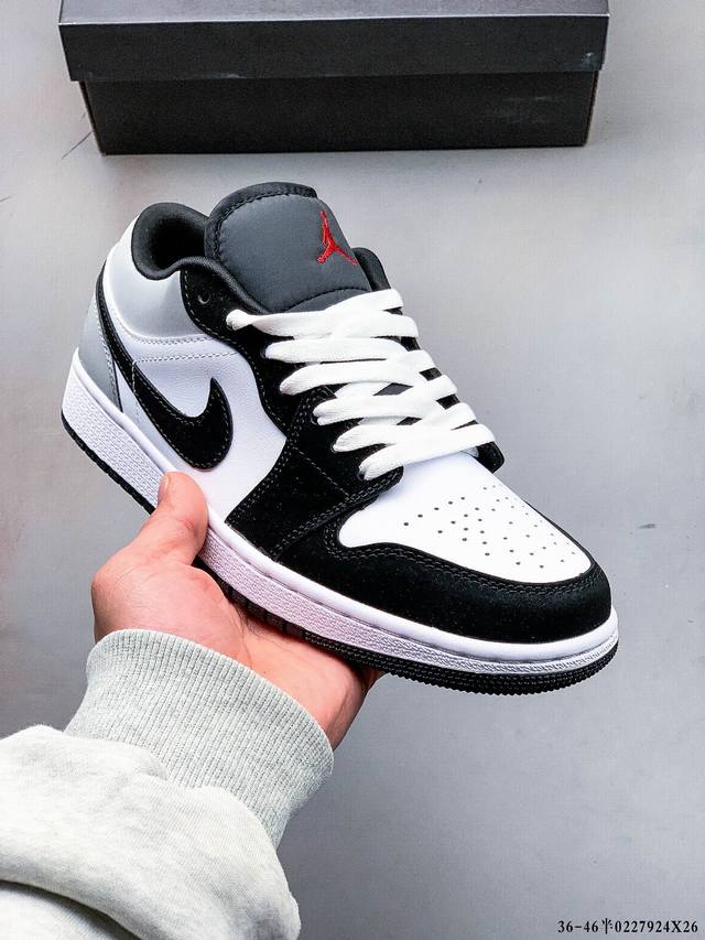 公司级头层！耐克Nike Air Jordan 1 Low Aj1乔1 低帮潮流缓运动休闲板鞋。Aj1 低帮拼接 完美版型真头层牛皮# 内置缓震气垫 原鞋开模