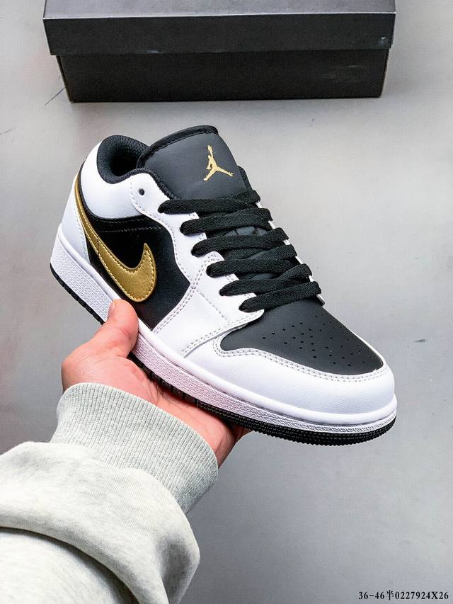 公司级头层！耐克Nike Air Jordan 1 Low Aj1乔1 低帮潮流缓运动休闲板鞋。Aj1 低帮拼接 完美版型真头层牛皮# 内置缓震气垫 原鞋开模