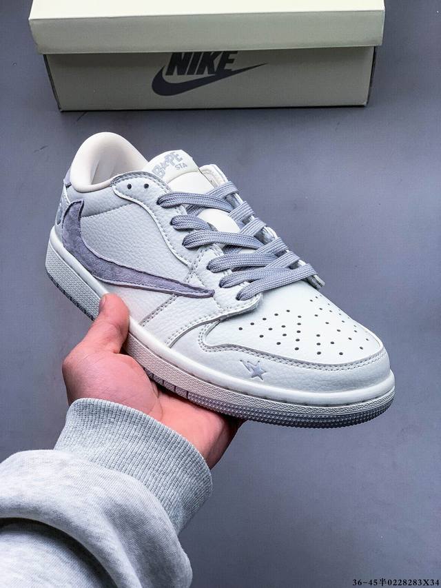 公司级头层！耐克Nike Air Jordan 1 Low Aj1乔1 倒勾低帮潮流缓运动休闲板鞋。Aj1 低帮拼接 完美版型真头层牛皮# 内置缓震气垫 原鞋开