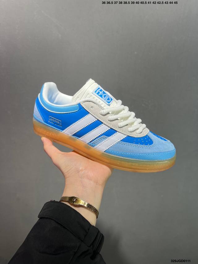 Adidas Originals Gazelle Indoor 三叶草休闲防滑耐磨低帮板鞋 纯原版本 鞋头出色设计 塑就出众贴合感 稳固的后跟贴合足部曲线设计