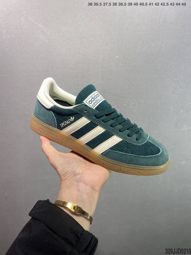 Ad Originals Handball Spzl 手球运动员系列百搭休闲运动板鞋 粉黑 If6561 口碑大厂出品 品控大底版型不断改良更新 原厂皮料 原装