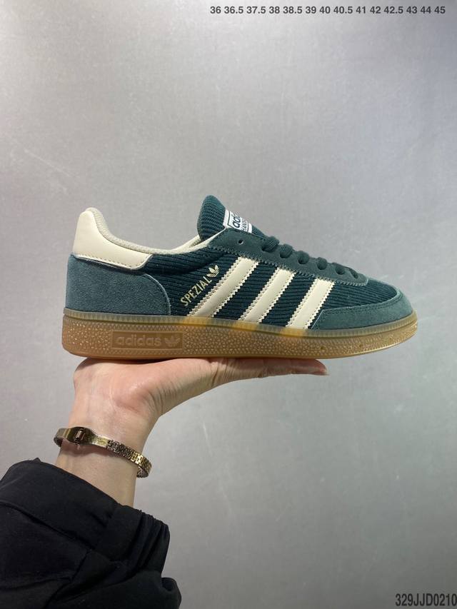 Ad Originals Handball Spzl 手球运动员系列百搭休闲运动板鞋 粉黑 If6561 口碑大厂出品 品控大底版型不断改良更新 原厂皮料 原装