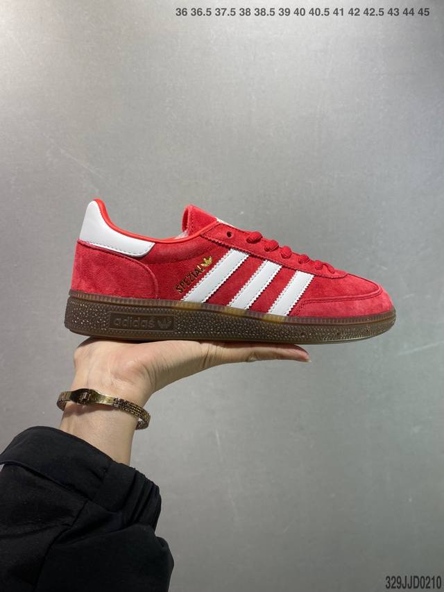 Ad Originals Handball Spzl 手球运动员系列百搭休闲运动板鞋 粉黑 If6561 口碑大厂出品 品控大底版型不断改良更新 原厂皮料 原装