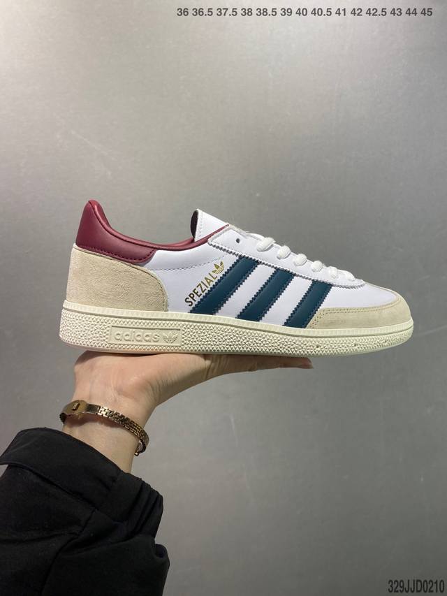 Ad Originals Handball Spzl 手球运动员系列百搭休闲运动板鞋 粉黑 If6561 口碑大厂出品 品控大底版型不断改良更新 原厂皮料 原装