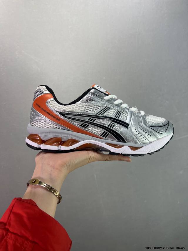 Asics Gel-Kayano 14复古单品 亚瑟士系列轻量缓震休闲运动跑步鞋 设计师 Hidenori Yamashita 以 Flash 一词为灵感，创造